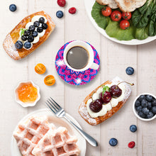 Load image into Gallery viewer, DIY Diamonds Painting Coaster Datura Wooden Cup Mat with Rack Home Decor (BD014)
