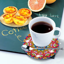 Load image into Gallery viewer, DIY Diamonds Painting Coaster Datura Wooden Cup Mat with Rack Home Decor (BD015)
