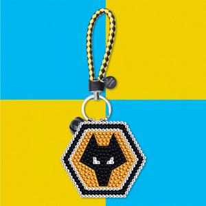 DIY Diamonds Painting Keychain Wolves Football Club Badge Art Crafts (YS0105)