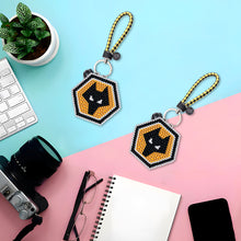 Load image into Gallery viewer, DIY Diamonds Painting Keychain Wolves Football Club Badge Art Crafts (YS0105)
