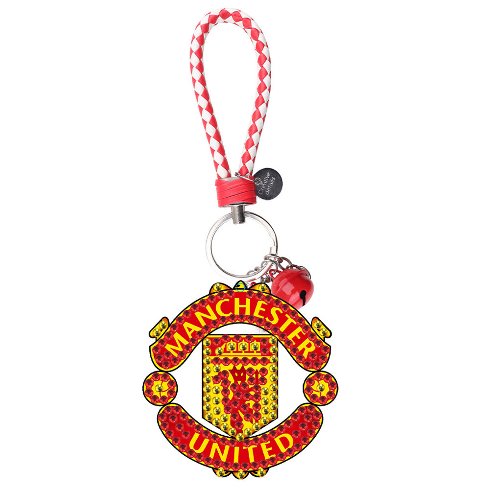 DIY Diamonds Painting Keychain Football Club Badge Handmade Art Gift (YS0106)