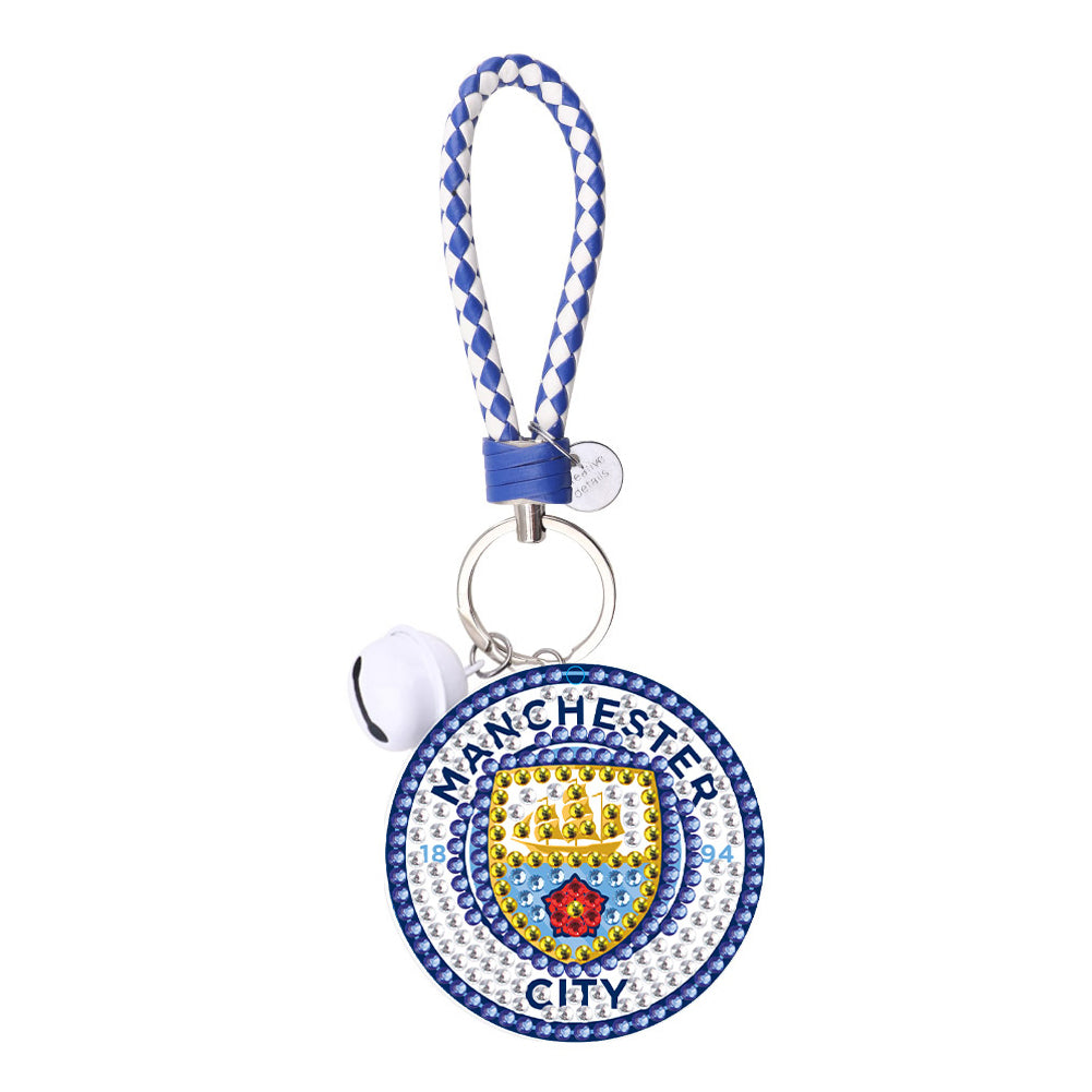 DIY Diamonds Painting Keychain Football Club Badge Handmade Art Gift (YS0108)