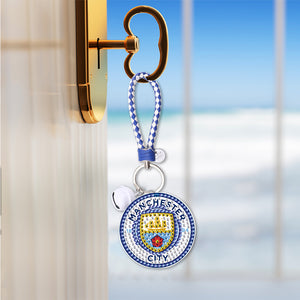 DIY Diamonds Painting Keychain Football Club Badge Handmade Art Gift (YS0108)