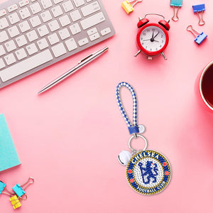 DIY Diamonds Painting Keychain Chelsea Football Club Badge Art Crafts (YS0109)