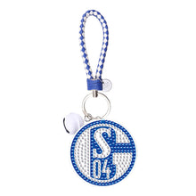 Load image into Gallery viewer, DIY Diamonds Painting Keychain Schalke 04 Football Club Badge Art Craft (YS0110)
