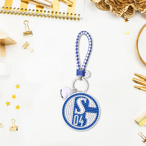 DIY Diamonds Painting Keychain Schalke 04 Football Club Badge Art Craft (YS0110)