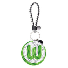 Load image into Gallery viewer, DIY Diamonds Painting Keychain Wolfsburg Football Club Badge Art Crafts (YS0111)
