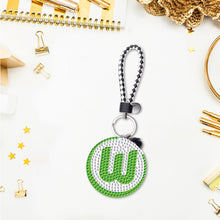 Load image into Gallery viewer, DIY Diamonds Painting Keychain Wolfsburg Football Club Badge Art Crafts (YS0111)
