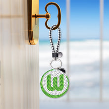 Load image into Gallery viewer, DIY Diamonds Painting Keychain Wolfsburg Football Club Badge Art Crafts (YS0111)
