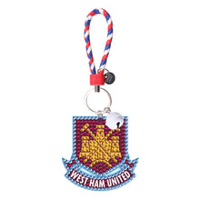 Load image into Gallery viewer, DIY Diamonds Painting Keychain West Ham United Football Club Badge Art (YS0112)
