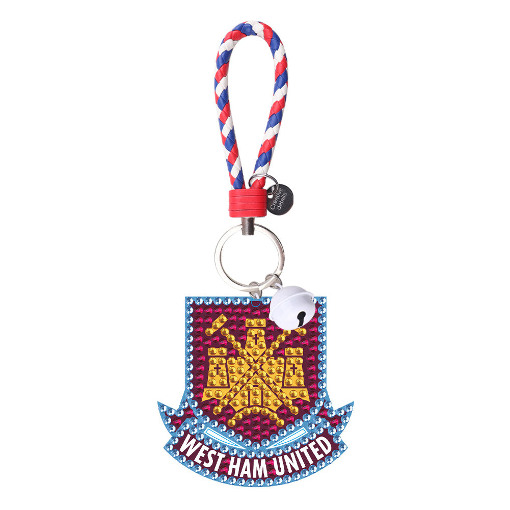 DIY Diamonds Painting Keychain West Ham United Football Club Badge Art (YS0112)