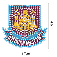 Load image into Gallery viewer, DIY Diamonds Painting Keychain West Ham United Football Club Badge Art (YS0112)
