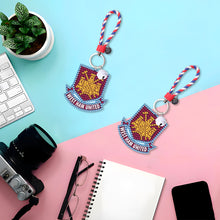 Load image into Gallery viewer, DIY Diamonds Painting Keychain West Ham United Football Club Badge Art (YS0112)
