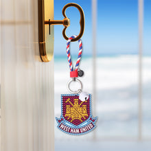 Load image into Gallery viewer, DIY Diamonds Painting Keychain West Ham United Football Club Badge Art (YS0112)
