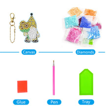 Load image into Gallery viewer, 12pcs Key Ring Art Crafts DIY Diamonds Drawing Keychain Handmade Bag Accessories
