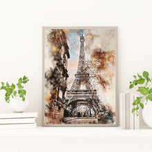 Load image into Gallery viewer, Eiffel Tower (40*53CM) 11CT 3 Stamped Cross Stitch
