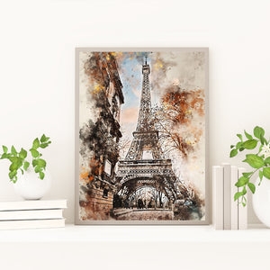 Eiffel Tower (40*53CM) 11CT 3 Stamped Cross Stitch