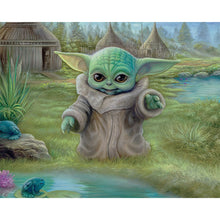 Load image into Gallery viewer, Yoda (50*40CM) 11CT 3 Stamped Cross Stitch
