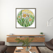 Load image into Gallery viewer, Joy Sunday Narcissus (26*26CM) 14CT 2 Stamped Cross Stitch
