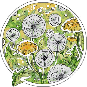 Joy Sunday Dandelion (23*23CM) 14CT 2 Stamped Cross Stitch