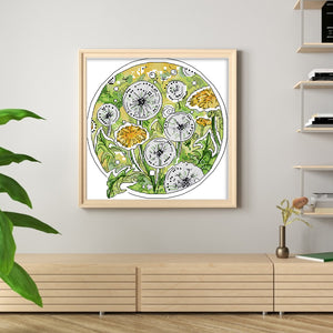 Joy Sunday Dandelion (23*23CM) 14CT 2 Stamped Cross Stitch