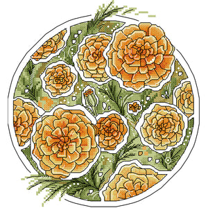 Joy Sunday Flower (26*27CM) 14CT 2 Stamped Cross Stitch