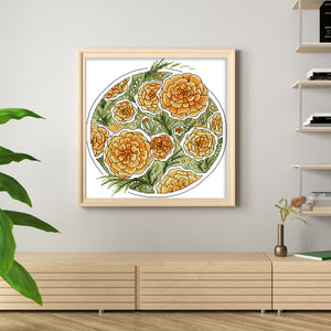 Joy Sunday Flower (26*27CM) 14CT 2 Stamped Cross Stitch