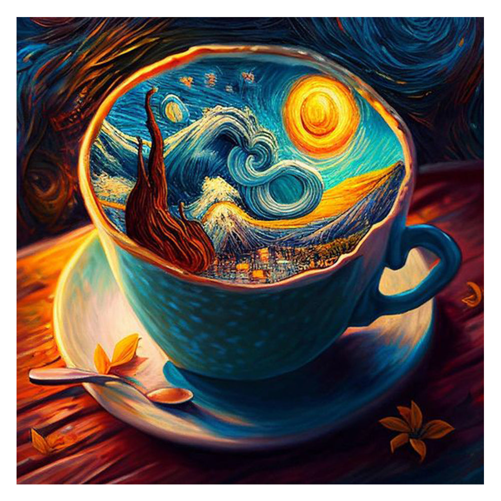 Teacup (50*50CM) 11CT 3 Stamped Cross Stitch