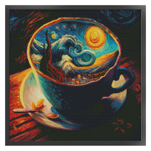 Teacup (50*50CM) 11CT 3 Stamped Cross Stitch