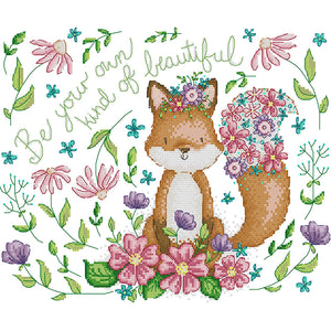 Joy Sunday Fox (35*31CM) 14CT 2 Stamped Cross Stitch