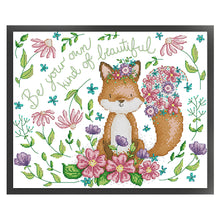Load image into Gallery viewer, Joy Sunday Fox (35*31CM) 14CT 2 Stamped Cross Stitch
