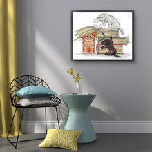 Load image into Gallery viewer, Joy Sunday Cat (32*28CM) 14CT 2 Stamped Cross Stitch
