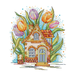 Joy Sunday Tulip (29*34CM) 14CT 2 Stamped Cross Stitch