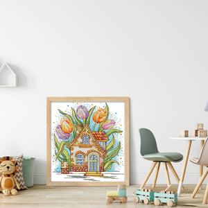 Joy Sunday Tulip (29*34CM) 14CT 2 Stamped Cross Stitch