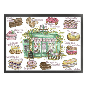 Joy Sunday Dessert (40*32CM) 14CT 2 Stamped Cross Stitch