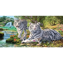 Load image into Gallery viewer, Tiger (70*40CM) 11CT 3 Stamped Cross Stitch
