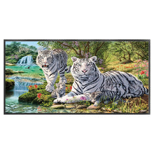 Load image into Gallery viewer, Tiger (70*40CM) 11CT 3 Stamped Cross Stitch
