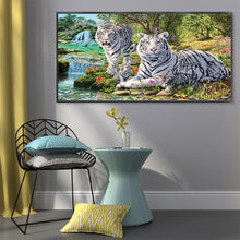 Load image into Gallery viewer, Tiger (70*40CM) 11CT 3 Stamped Cross Stitch

