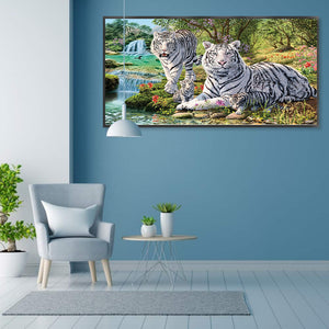 Tiger (70*40CM) 11CT 3 Stamped Cross Stitch