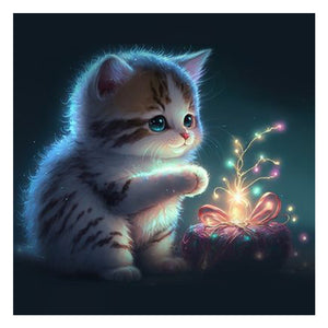 Cat (40*40CM) 11CT 3 Stamped Cross Stitch