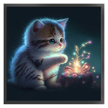 Load image into Gallery viewer, Cat (40*40CM) 11CT 3 Stamped Cross Stitch
