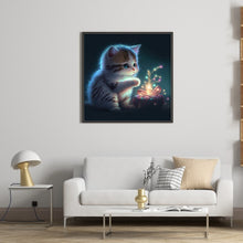 Load image into Gallery viewer, Cat (40*40CM) 11CT 3 Stamped Cross Stitch
