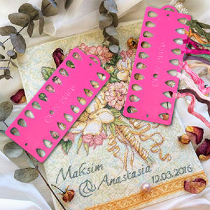 10pcs Row Line Tool 20-Hole Yarn Organizer for DIY Sewing Storage (Rose Red)