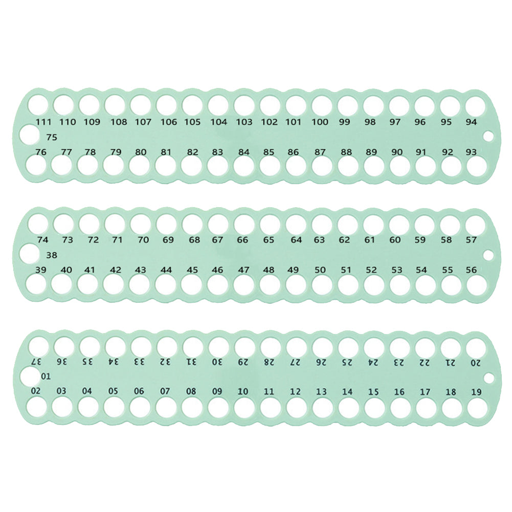 3pcs Cross Stitch Thread Holder PC 37-Hole for DIY Sewing Storage (Green)