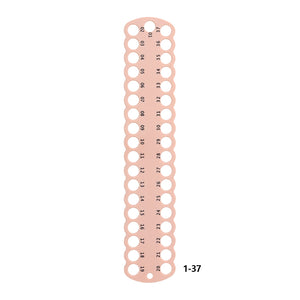 3pcs Cross Stitch Thread Holder PC 37-Hole for DIY Sewing Storage (Beige)