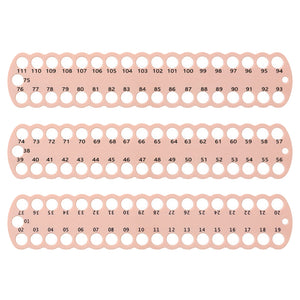 3pcs Cross Stitch Thread Holder PC 37-Hole for DIY Sewing Storage (Beige)