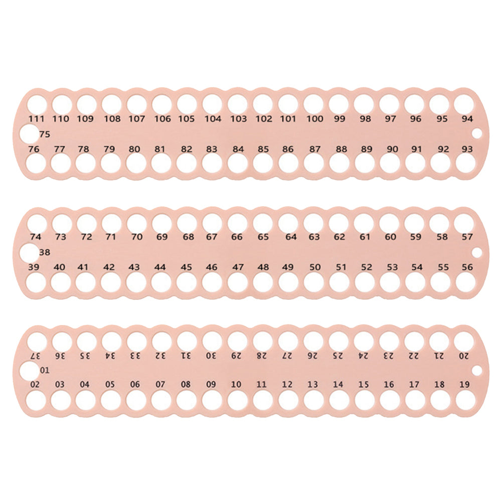3pcs Cross Stitch Thread Holder PC 37-Hole for DIY Sewing Storage (Beige)