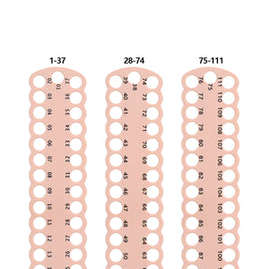 3pcs Cross Stitch Thread Holder PC 37-Hole for DIY Sewing Storage (Beige)