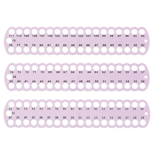 3pcs Cross Stitch Thread Holder PC 37-Hole for DIY Sewing Storage (Light Purple)