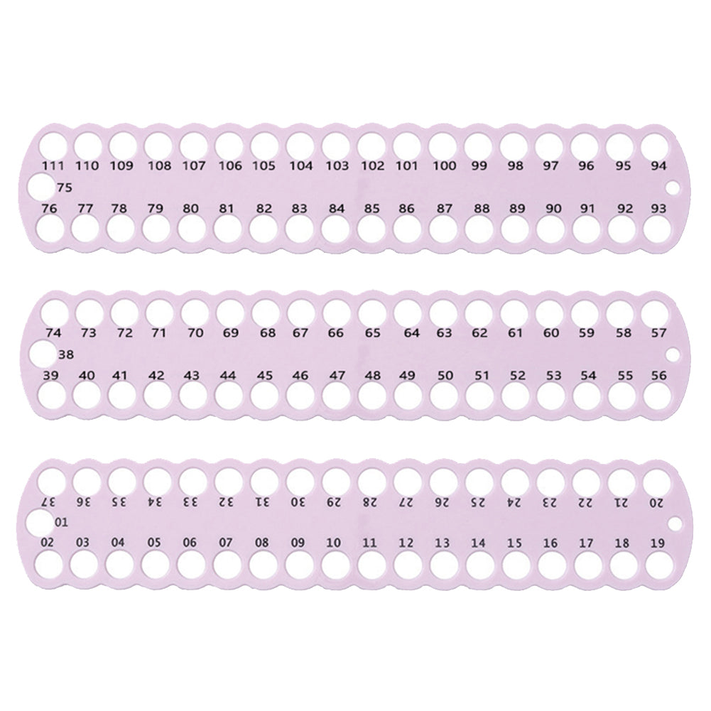 3pcs Cross Stitch Thread Holder PC 37-Hole for DIY Sewing Storage (Light Purple)